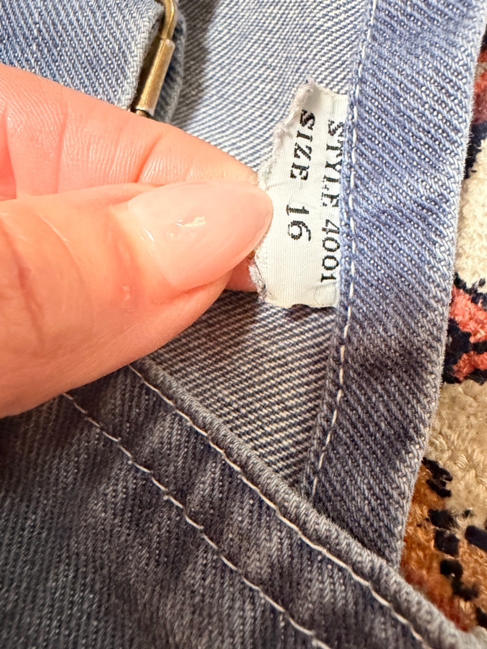 Vintage 1970's Patchwork Denim Overalls Small - Picture 7 of 11
